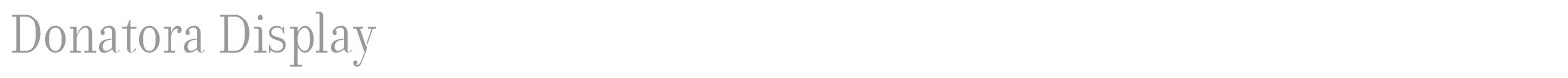 Donatora Display font preview